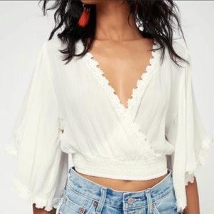 LULU’S Pacifica White Lace Crop Top